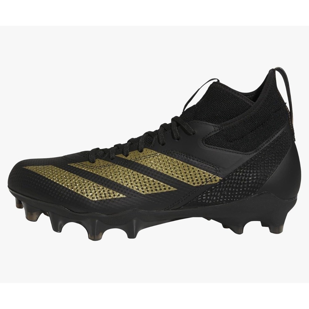 Size 10M, 11W- Adidas Adizero Impact, Black/Gold, Football Shoes